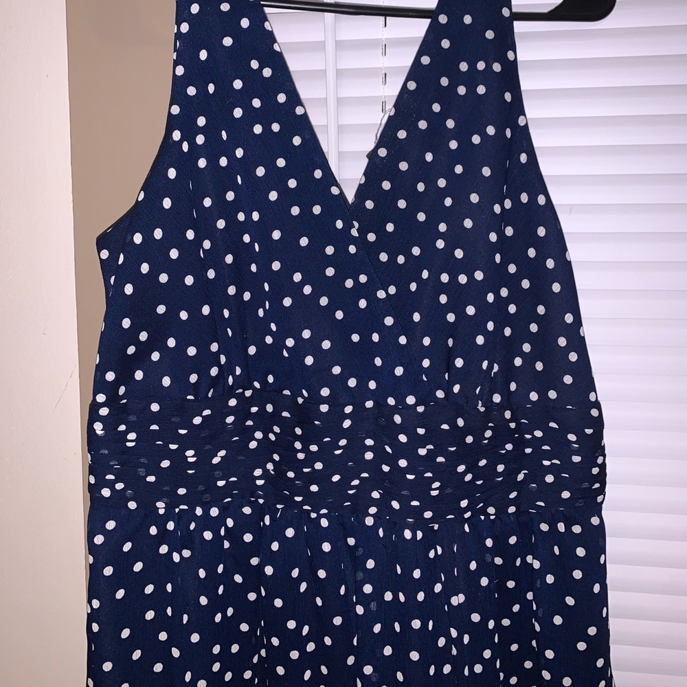 Navy and Polka dot formal dress